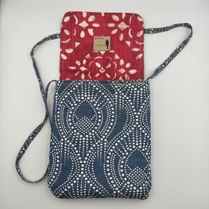 Flipped Bird Reversible Crossbody Purse/Bag Peacock Floral Pattern Cotton Canvas